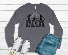 Load image into Gallery viewer, Raider Cheetah Print & Football Background - Gray