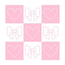 Load image into Gallery viewer, Hearts And Bows Checkered