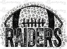 Load image into Gallery viewer, Raider Cheetah Print & Football Background - Gray