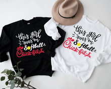 Load image into Gallery viewer, This Girl Runs on Softball & Chick-Fil-A Sweatshirt