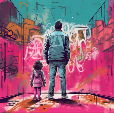 Graffiti Art Girl Dad