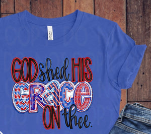 God Shed His Grace On Thee: Bubble Font