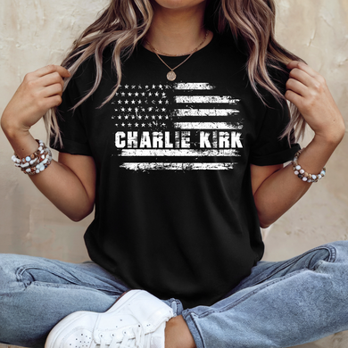 Charlie Kirk Distressed Flag