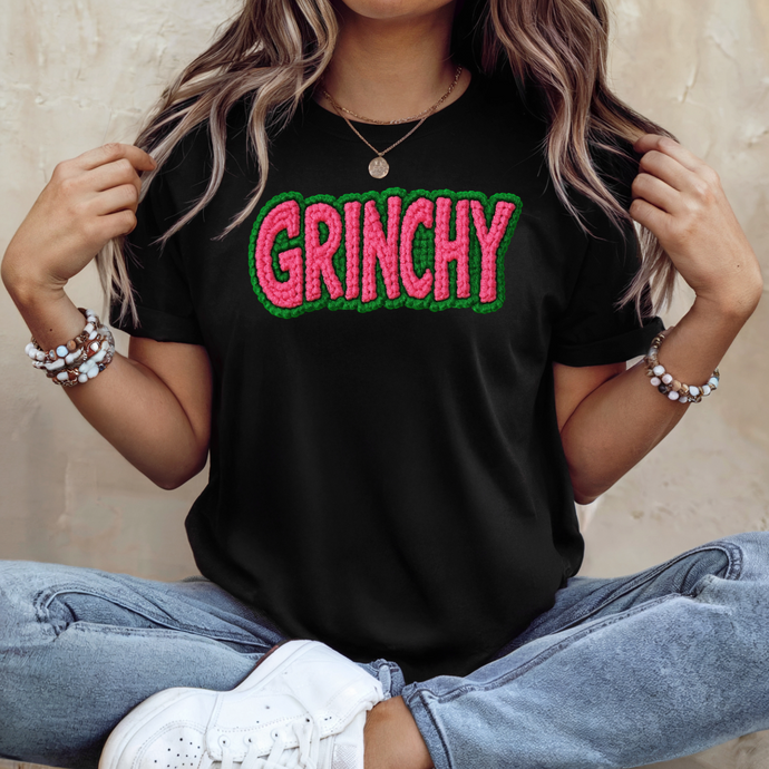 Crochet-Style Grinchy Holiday Tee