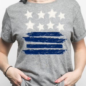 Distressed American Flag Navy Stripes