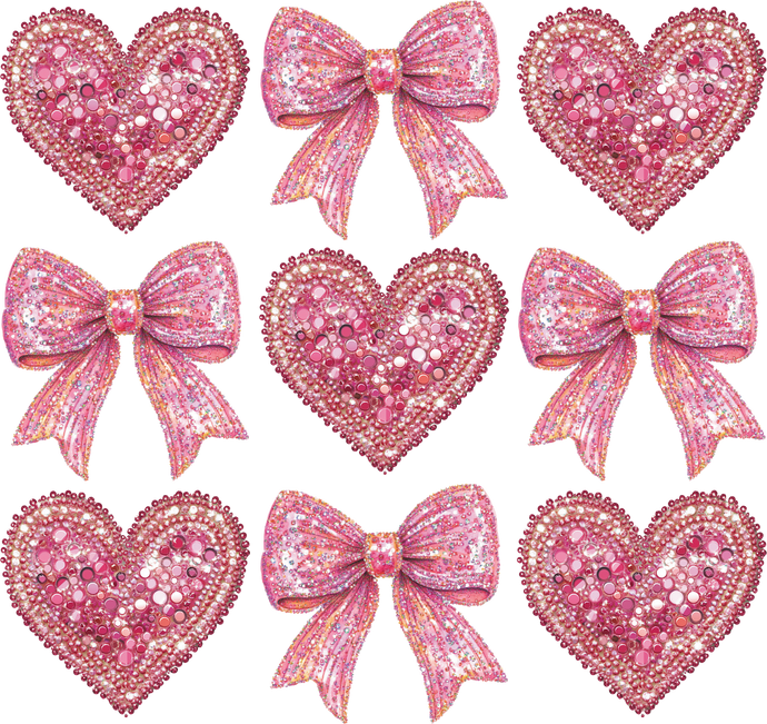 Hearts and Coquette Bow