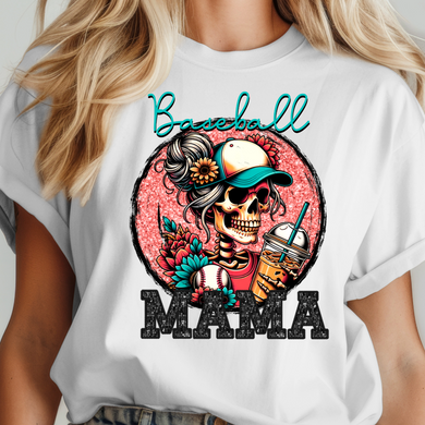 Baseball Mama Skull