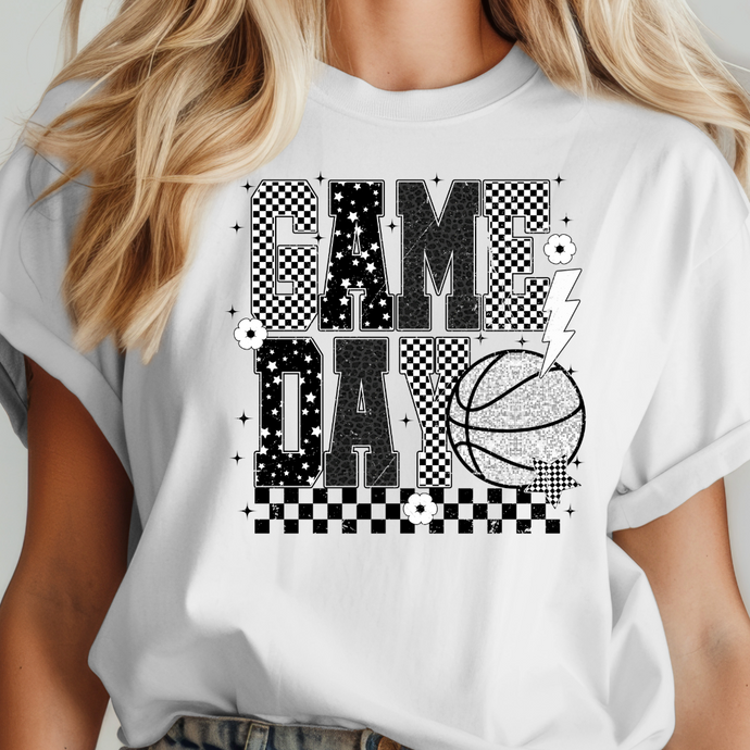 Black & White Basketball Game Day