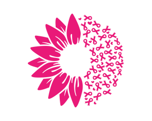 Breast Cancer Ribbon Flower Hot Pink