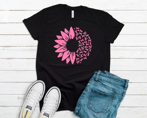 Breast Cancer Ribbon Flower Pink