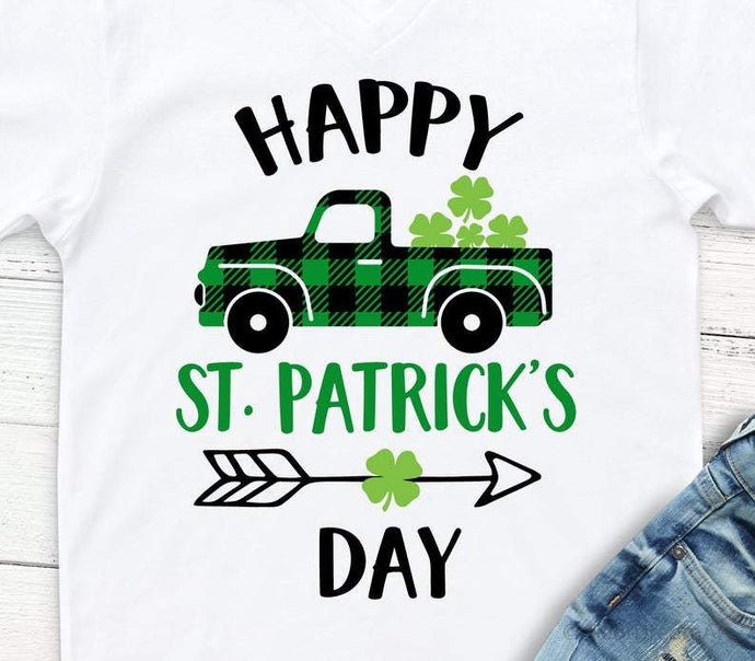 St. Patrick’s Day Buffalo Plaid Truck